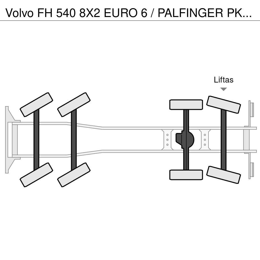 Volvo FH 540 8X2 EURO 6 / PALFINGER PK 92002 KRAAN + FLY Camioane platforma/prelata