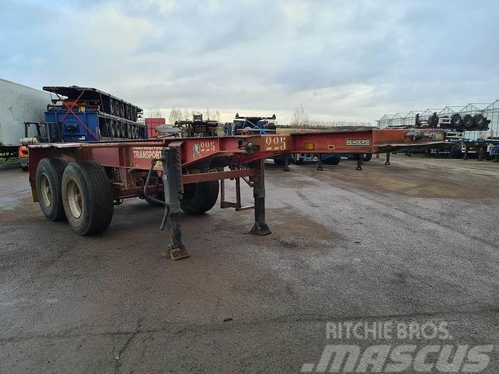 Renders 2 AXLE 20 FT CONTAINER CHASSIS BPW DRUM Camion cu semi-remorca cu incarcator
