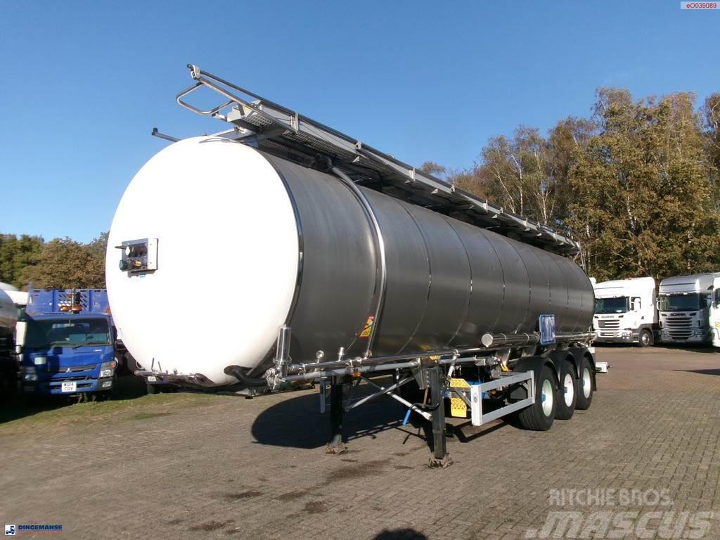 Feldbinder Chemical tank inox 37.5 m3 / 1 comp Cisterna semi-remorci