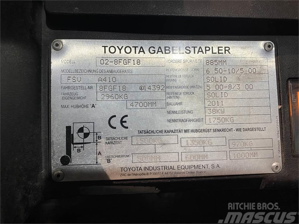 Toyota 02-8FGF18 Stivuitor GPL
