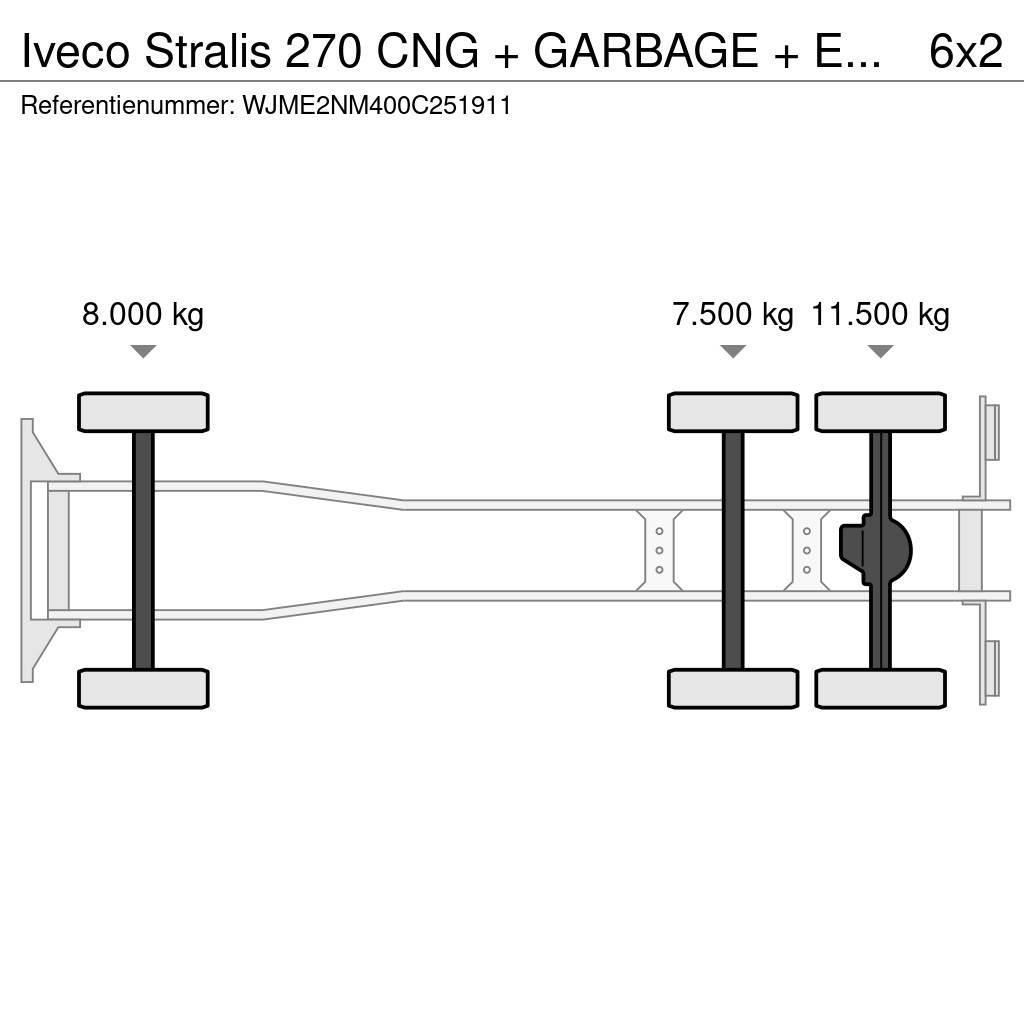 Iveco Stralis 270 CNG + GARBAGE + EURO 5 + 6X2 + RETARDE Camion de deseuri