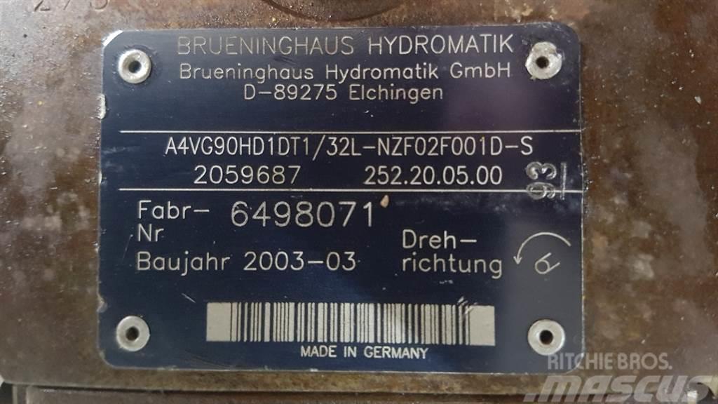 Brueninghaus Hydromatik A4VG90HD1DT1/32L - Drive pump/Fahrpumpe/Rijpomp Hidraulice