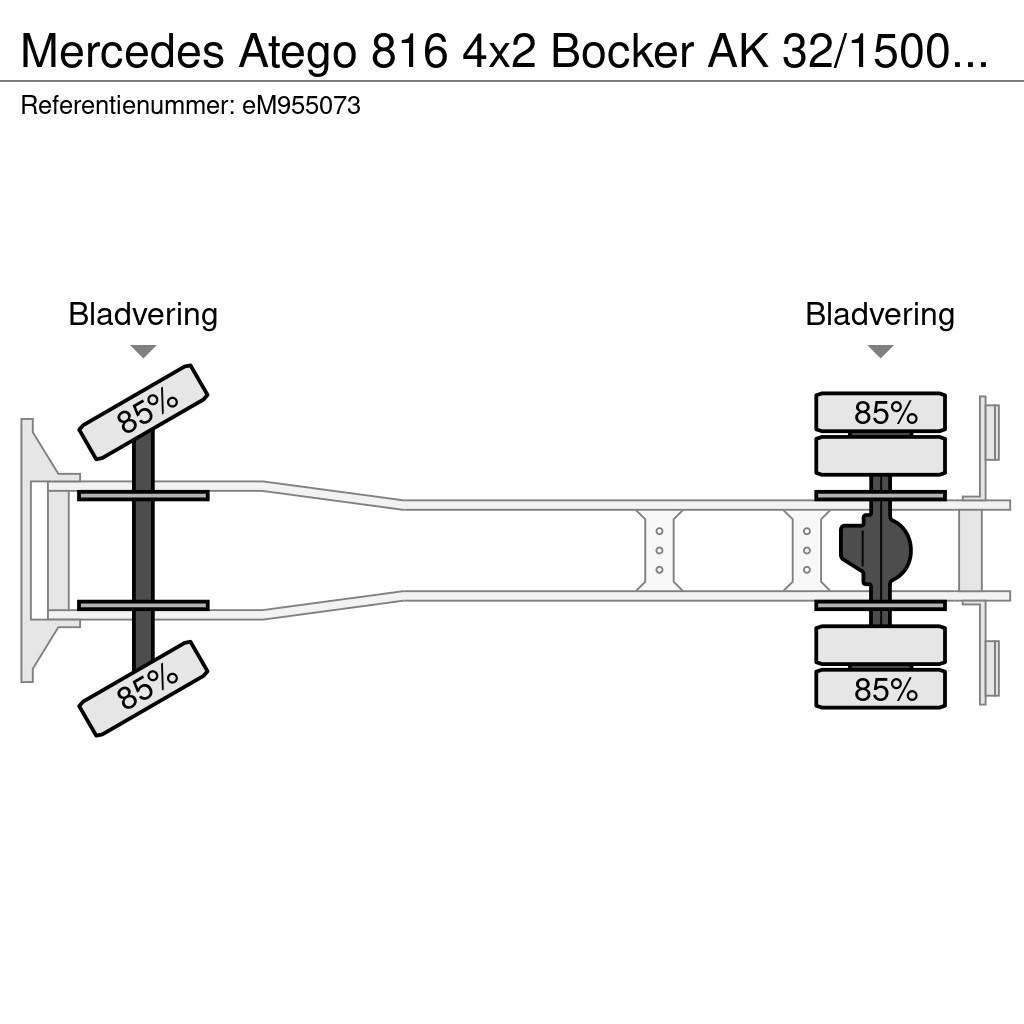 Mercedes-Benz Atego 816 4x2 Bocker AK 32/1500 SPS crane Macara pentru orice teren