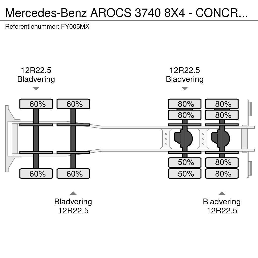 Mercedes-Benz AROCS 3740 8X4 - CONCRETE MIXER 9 M3 EKIPMAN Betoniera