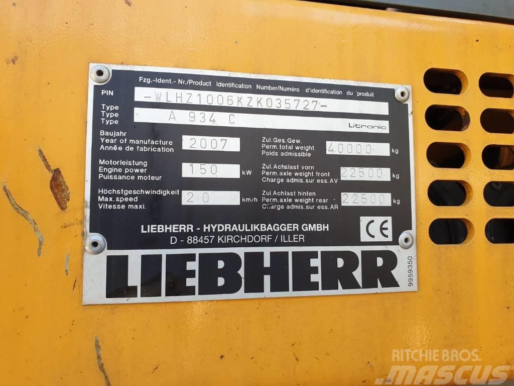 Liebherr A934C Litronic Paleta de manipulare