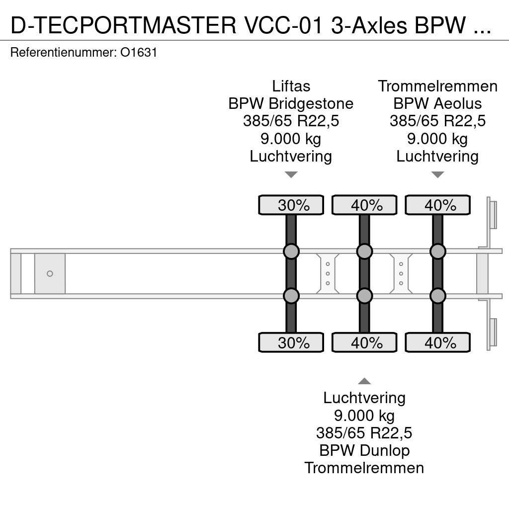 D-tec PORTMASTER VCC-01 3-Axles BPW - Drumbrakes - Lift- Camion cu semi-remorca cu incarcator