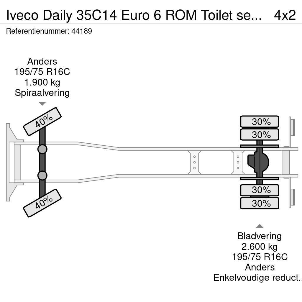 Iveco Daily 35C14 Euro 6 ROM Toilet servicewagen Camion vidanje