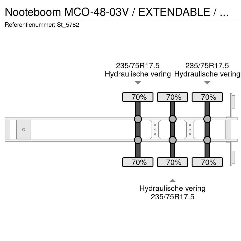 Nooteboom MCO-48-03V / EXTENDABLE / STEERING AXLES / Semi-remorca agabaritica