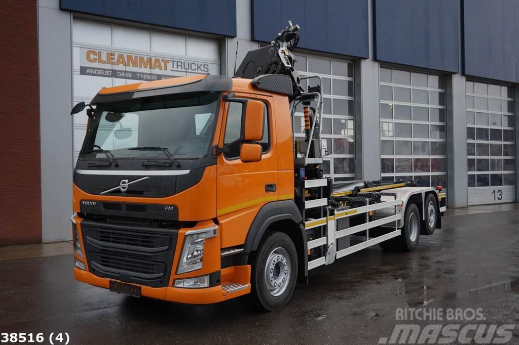 Volvo FM 410 HMF 21 ton/meter laadkraan Camion cu carlig de ridicare