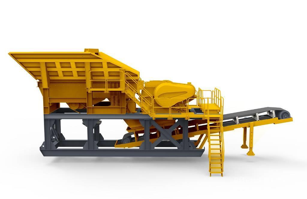 Kinglink Skid Mounted Portable Jaw Crusher Plant Concasoare mobile