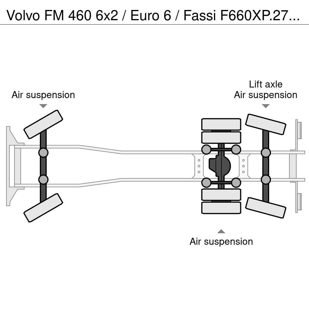 Volvo FM 460 6x2 / Euro 6 / Fassi F660XP.27 + Flyjib Macara pentru orice teren