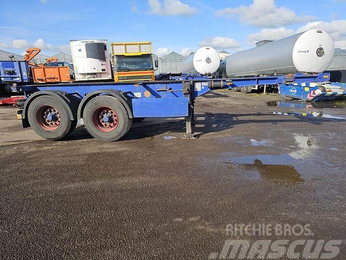Krone 2 axle | 20 ft container chassis | steel suspensio Camion cu semi-remorca cu incarcator