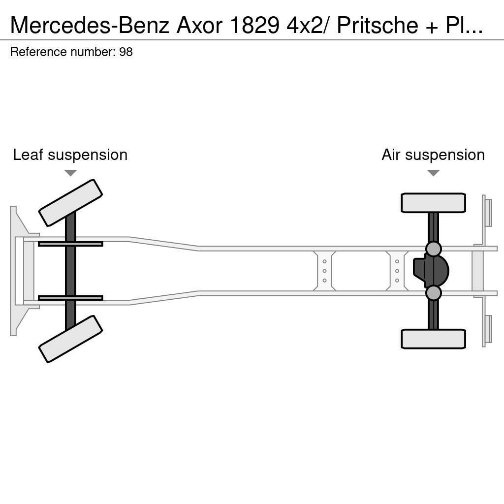 Mercedes-Benz Axor 1829 4x2/ Pritsche + Plane/Euro 4 Camion cu prelata