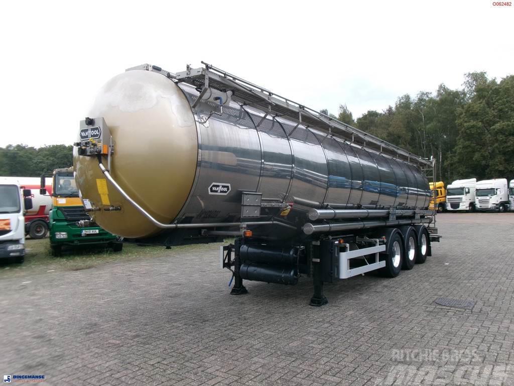 Van Hool Chemical tank inox 33 m3 / 3 comp / ADR 30-03-2024 Cisterna semi-remorci