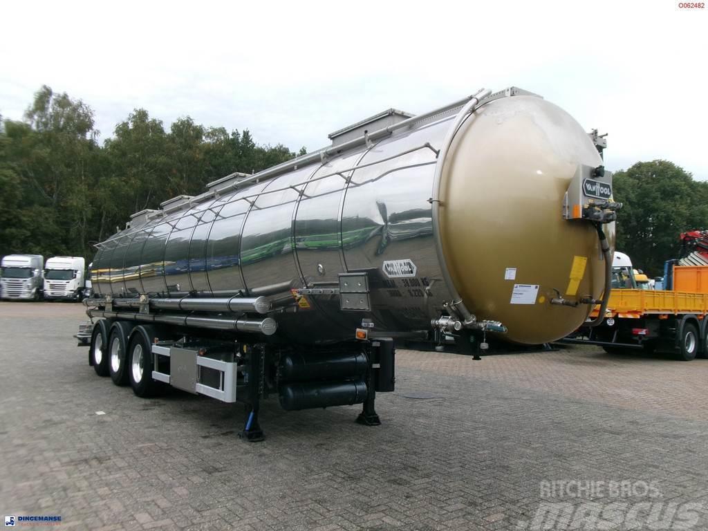 Van Hool Chemical tank inox 33 m3 / 3 comp / ADR 30-03-2024 Cisterna semi-remorci