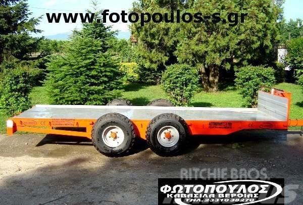  Fotopoulos Πλατφόρμα, καρότσα χαμηλή με 2 Remorci transport vehicule