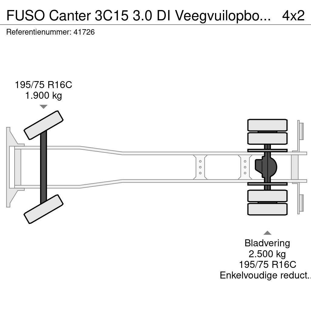 Fuso Canter 3C15 3.0 DI Veegvuilopbouw met belading Camion de deseuri