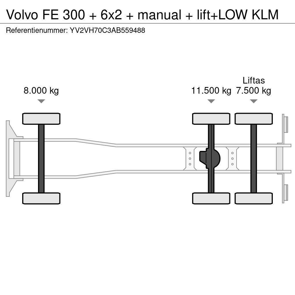 Volvo FE 300 + 6x2 + manual + lift+LOW KLM Autocamioane