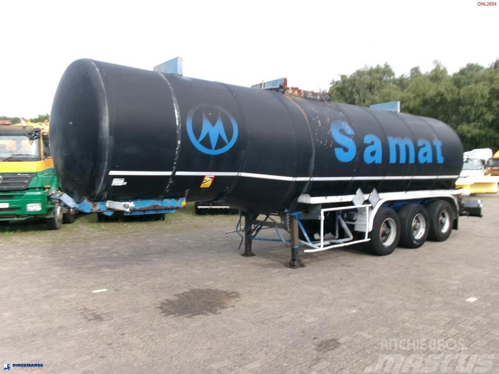 Fruehauf Bitumen tank inox 31 m3 / 1 comp + mixer & engine Cisterna semi-remorci