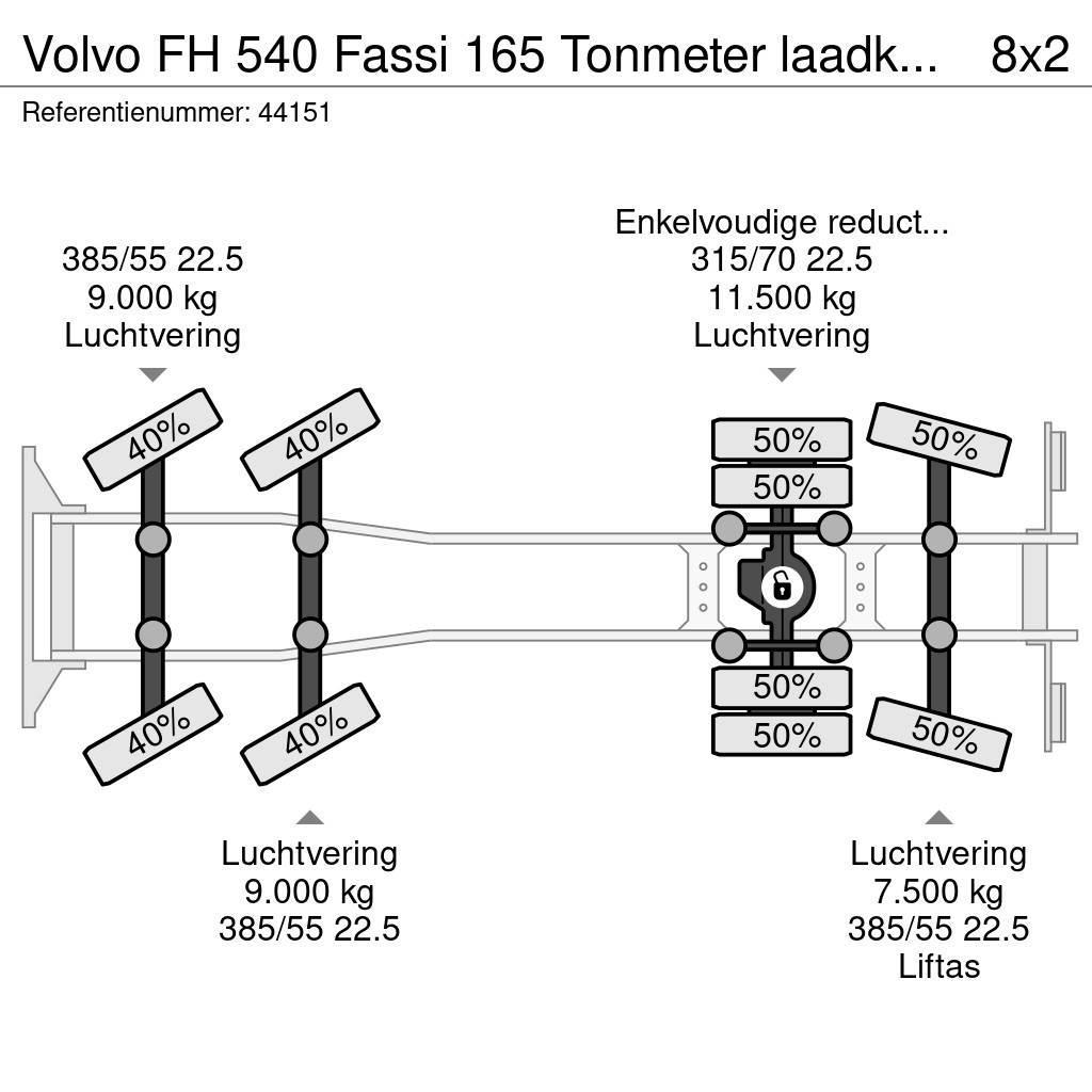 Volvo FH 540 Fassi 165 Tonmeter laadkraan + Fly-Jib Just Macara pentru orice teren