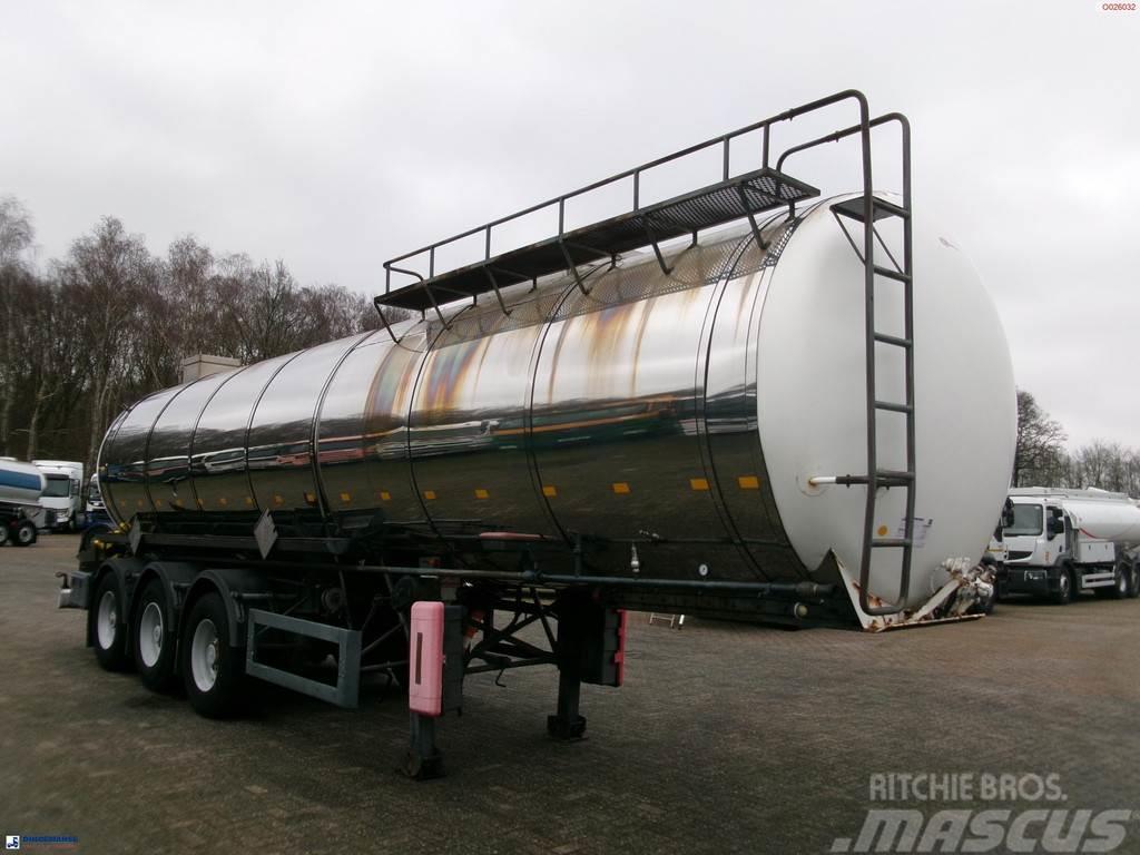 Metalovouga Bitumen / heavy oil tank inox 26.9 m3 / 1 comp Cisterna semi-remorci