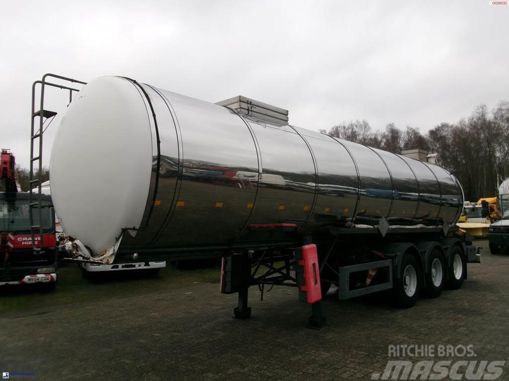 Metalovouga Bitumen / heavy oil tank inox 26.9 m3 / 1 comp Cisterna semi-remorci