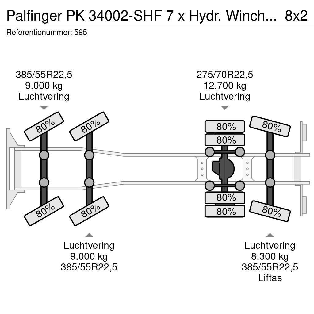 Palfinger PK 34002-SHF  7 x Hydr.  Winch  Scania R580 8x2  E Macara pentru orice teren