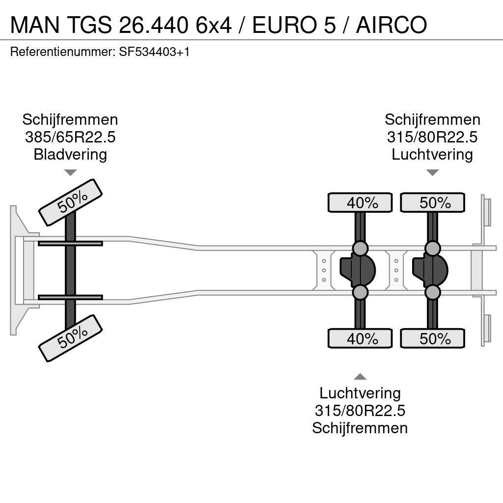 MAN TGS 26.440 6x4 / EURO 5 / AIRCO Camion cabina sasiu