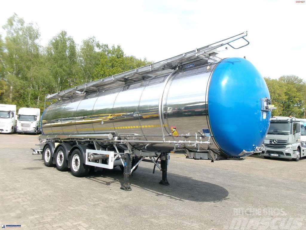 Feldbinder Chemical (non ADR) tank inox 34 m3 / 1 comp Cisterna semi-remorci