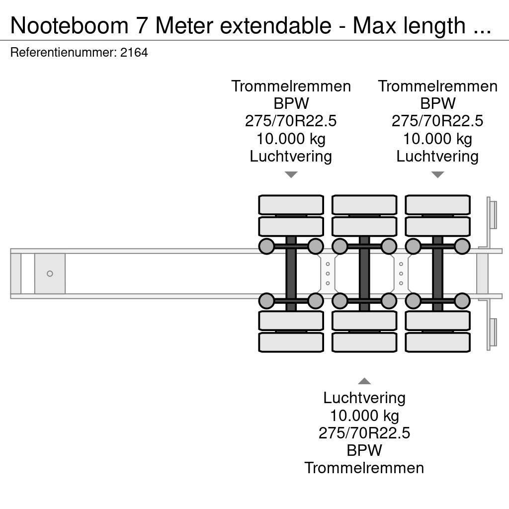 Nooteboom 7 Meter extendable - Max length 20 meter Flatbed/Dropside semi-trailers
