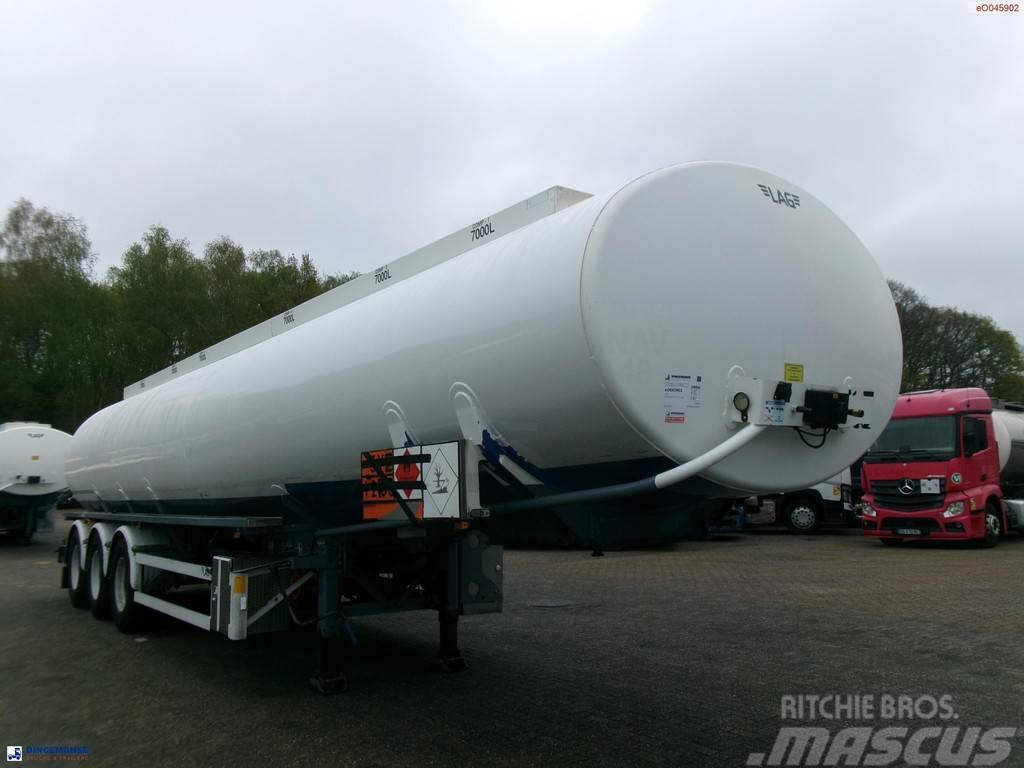 LAG Fuel tank alu 42 m3 / 6 comp + pump Cisterna semi-remorci