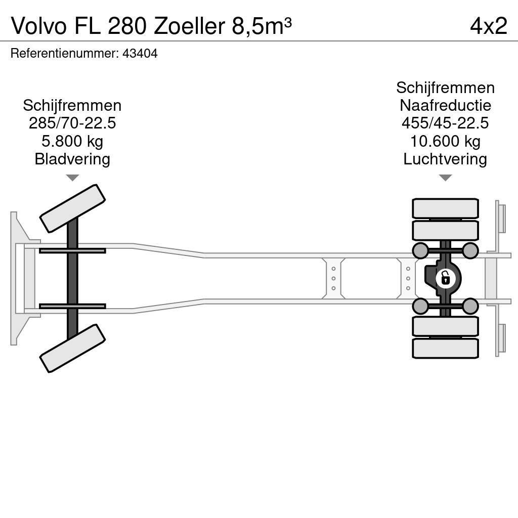 Volvo FL 280 Zoeller 8,5m³ Camion de deseuri
