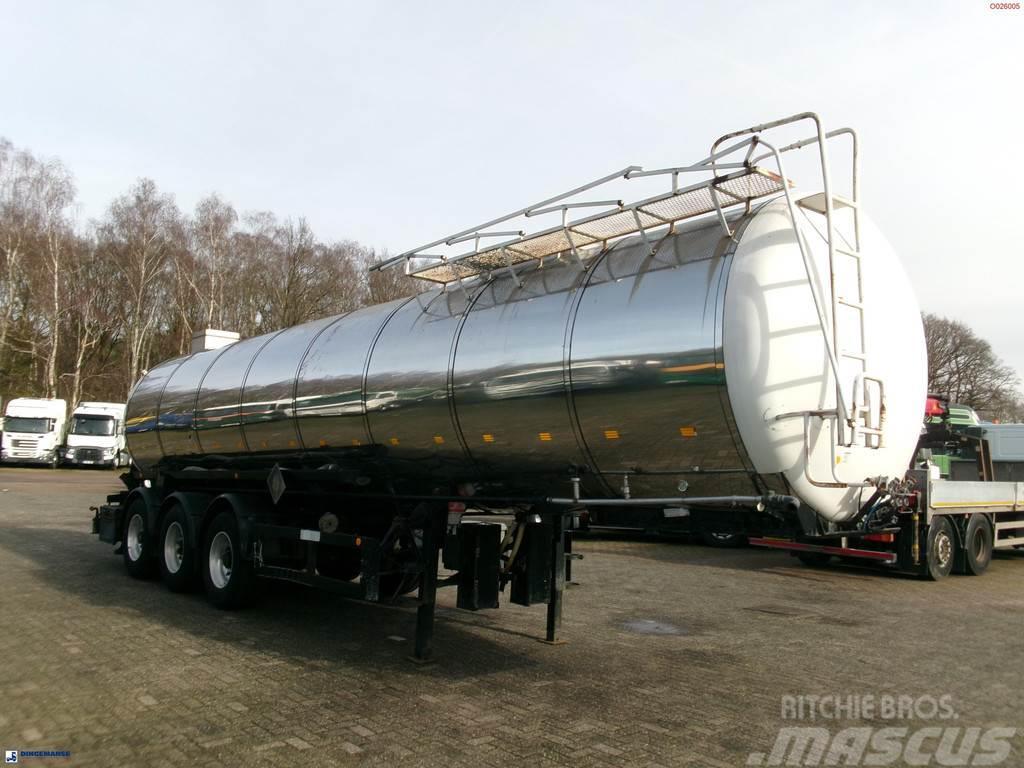 Metalovouga Bitumen / heavy oil tank inox 29 m3 / 1 comp Cisterna semi-remorci