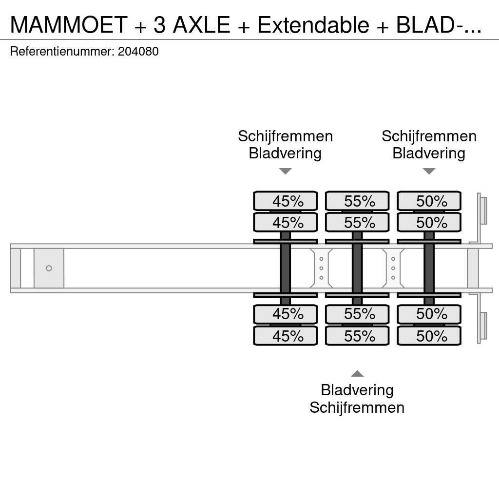  Mammoet + 3 AXLE + Extendable + BLAD-BLAD-BLAD Semi-remorca agabaritica