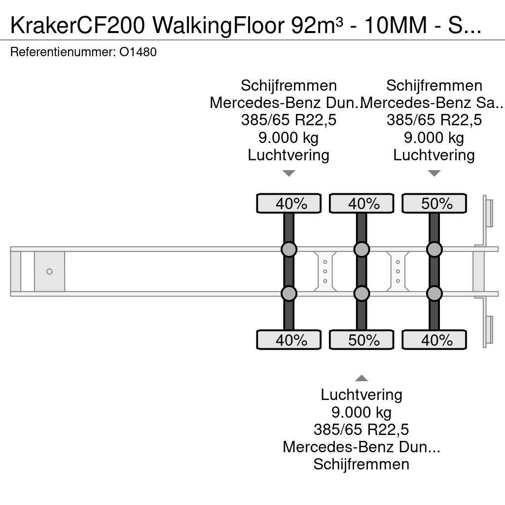 Kraker CF200 WalkingFloor 92m³ - 10MM - Schijfremmen - Ge Walking Floor semi-remorci