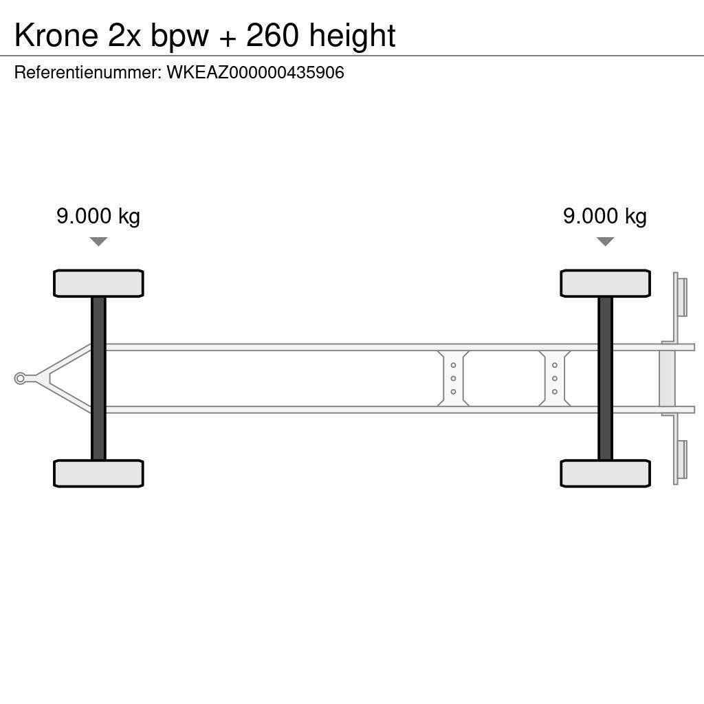 Krone 2x bpw + 260 height Remorca cu prelata