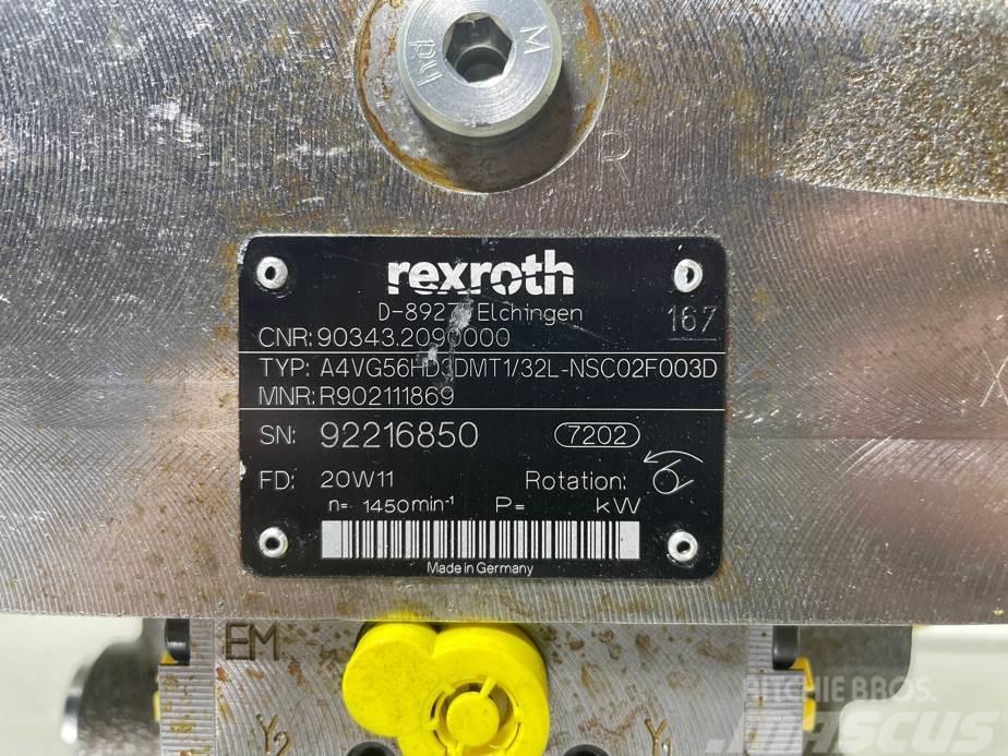 Rexroth A4VG56HD3DMT1/32L-R902111869-Drive pump/Fahrpumpe Hidraulice