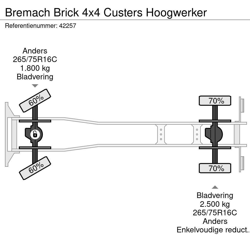  Bremach Brick 4x4 Custers Hoogwerker Platforme aeriene montate pe camion