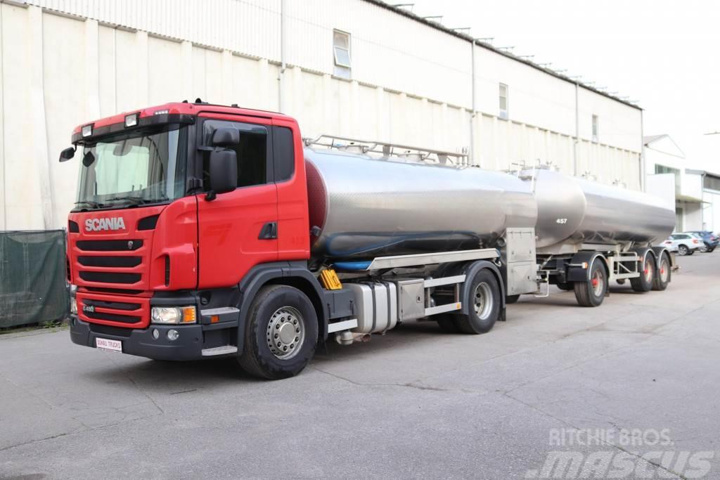 Scania G480 Milchtank isoliert Lkw + Anhänger Cisterne