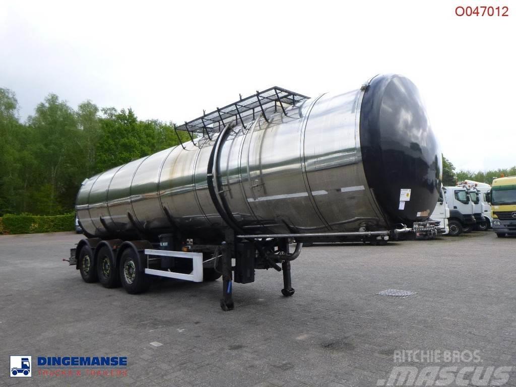 Metalovouga Bitumen tank inox 32 m3 / 1 comp + pump Cisterna semi-remorci
