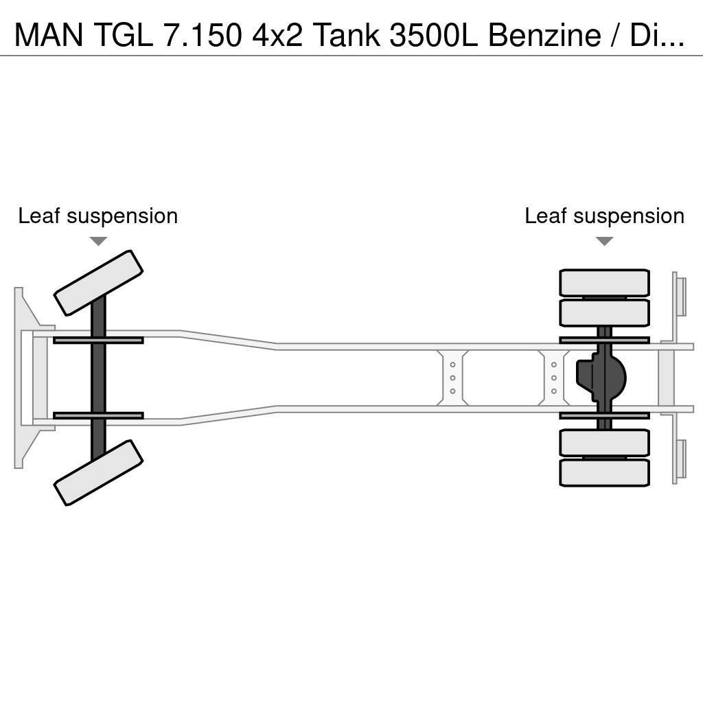MAN TGL 7.150 4x2 Tank 3500L Benzine / Diesel Cisterne