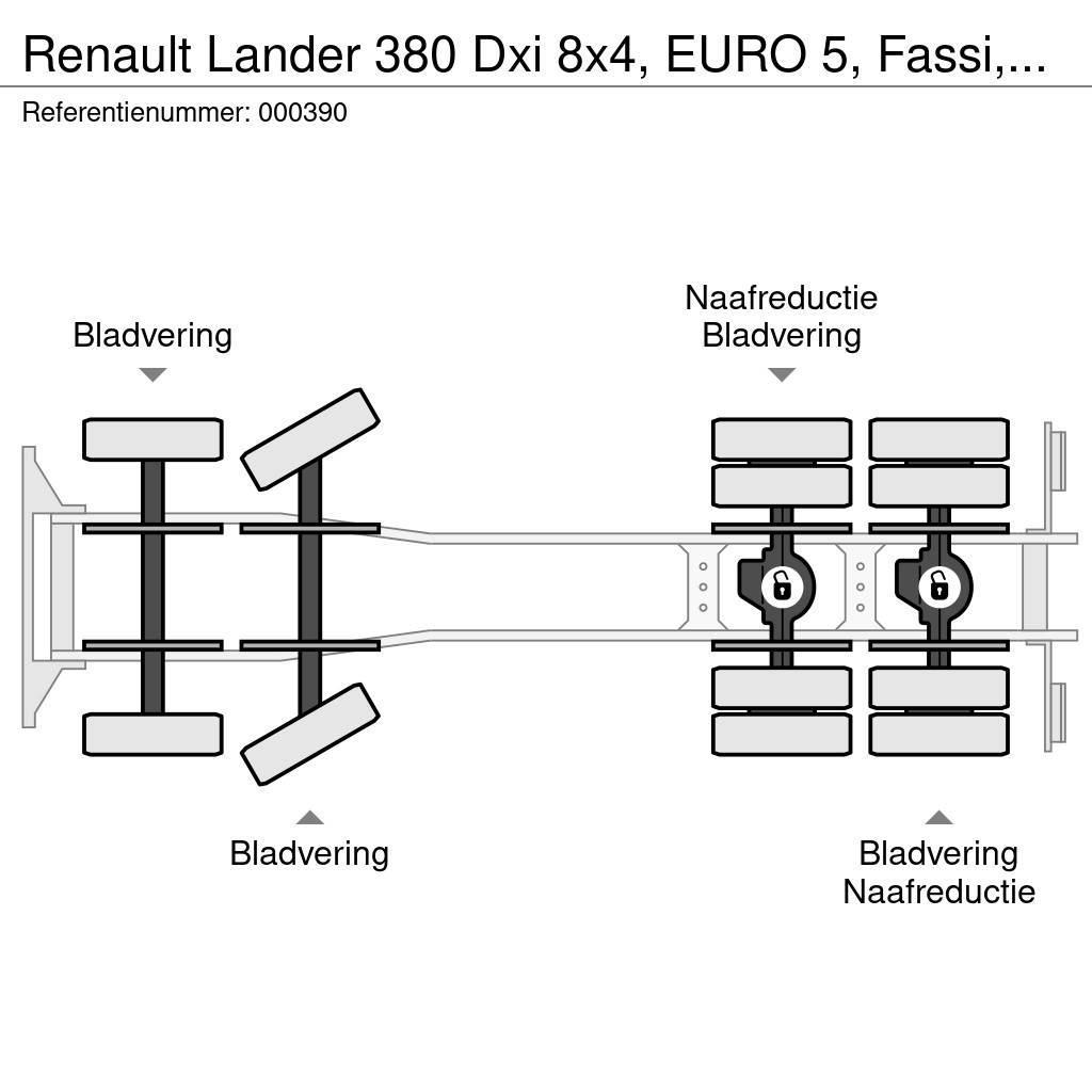 Renault Lander 380 Dxi 8x4, EURO 5, Fassi, Remote, Steel S Camioane platforma/prelata
