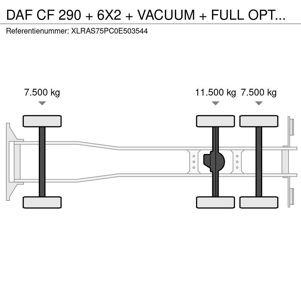 DAF CF 290 + 6X2 + VACUUM + FULL OPTION + EURO 2 Camion vidanje