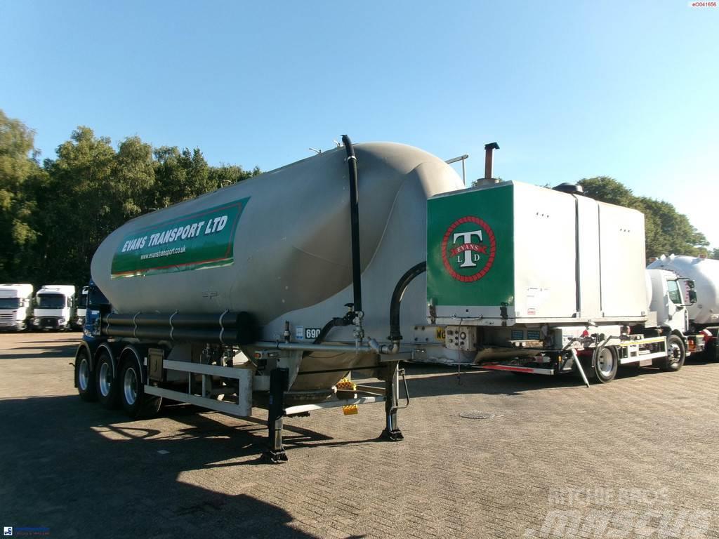 Spitzer Powder tank alu 37 m3 / 1 comp + compressor Cisterna semi-remorci