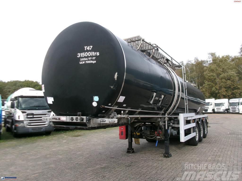 Crossland Bitumen tank inox 33 m3 / 1 comp + compressor + AD Cisterna semi-remorci