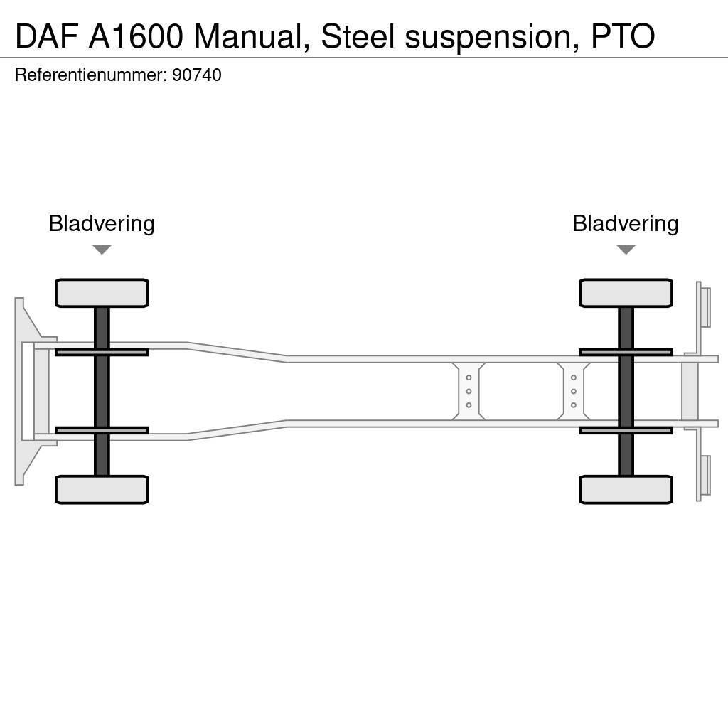 DAF A1600 Manual, Steel suspension, PTO Autobasculanta