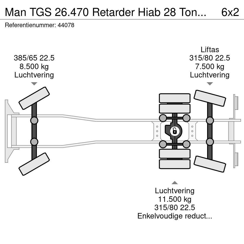 MAN TGS 26.470 Retarder Hiab 28 Tonmeter laadkraan NEW Macara pentru orice teren