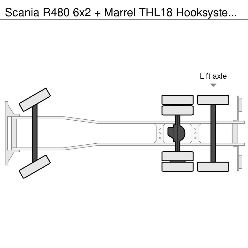Scania R480 6x2 + Marrel THL18 Hooksystem (euro 5) Camion cu carlig de ridicare