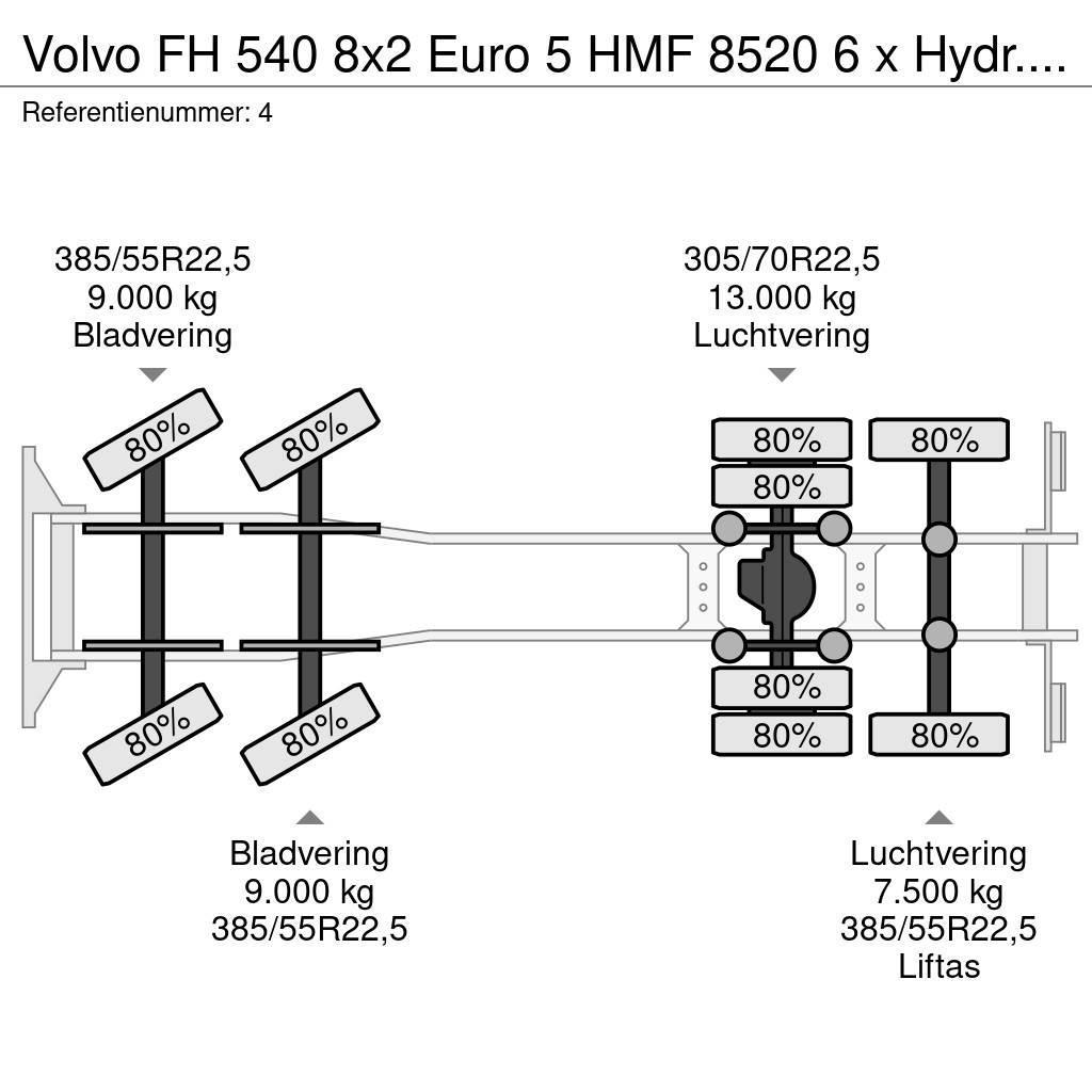 Volvo FH 540 8x2 Euro 5 HMF 8520 6 x Hydr. Jip 6 x Hydr. Macara pentru orice teren