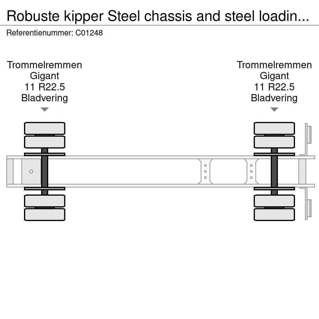 Robuste kipper Steel chassis and steel loading platform Semi-remorca Basculanta